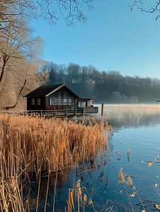 Hütte im Schilf
