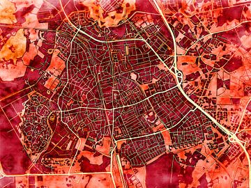 Karte von Bussum im stil 'Amber Autumn' von Maporia
