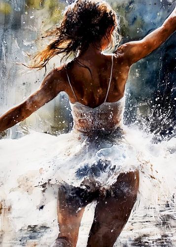 Danser aquarel schilderij #danser