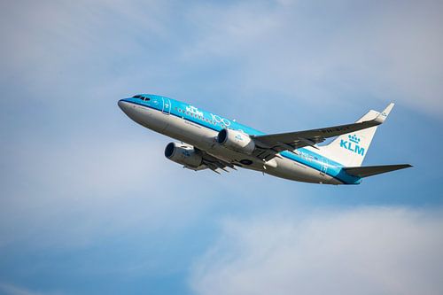 De KLM PH BGT, Boeing 737-700, genaamd Blauwe Kiekendief