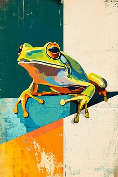 Buntes Pop-Art-Froschbild von Imperial Art House
