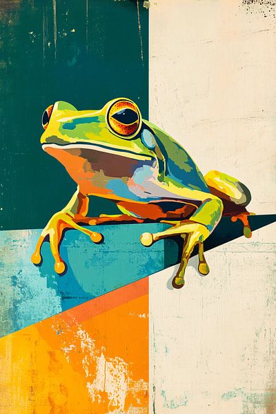 Colourful pop-art frog painting by Imperial Art House