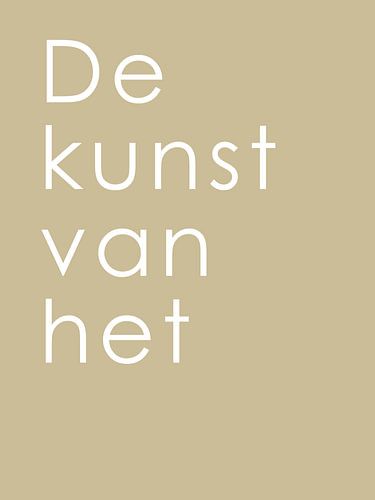 The art of it - beige edition