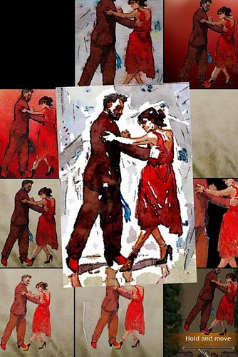 . Tango.Hold and move. Collage. van Marianna Pobedimova