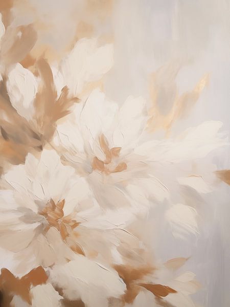 Abstract pastel flowers by Olga Wildrose