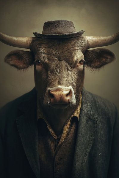 Stier in Kleidung von Bert Nijholt