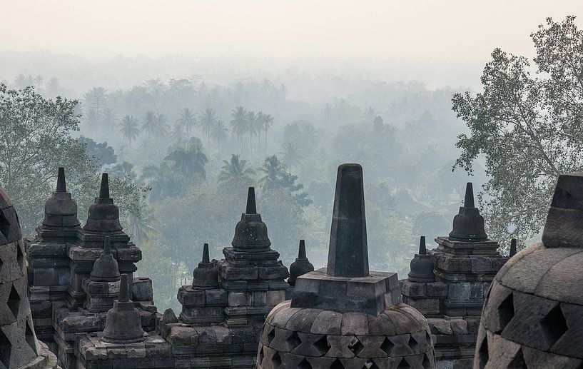 A mystical moment at the Borobudur by Juriaan Wossink