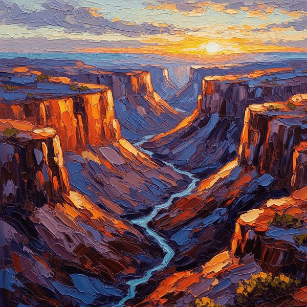 Canyon&#039;s Last Light : Le voyage d&#039;une rivière à travers la grandeur d&#039;un coucher de soleil par Artistic