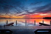 Sunrise over Dutch lakes
