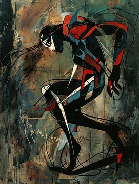 Gestileerd Figuur | Dynamic Blur van Abstract Schilderij