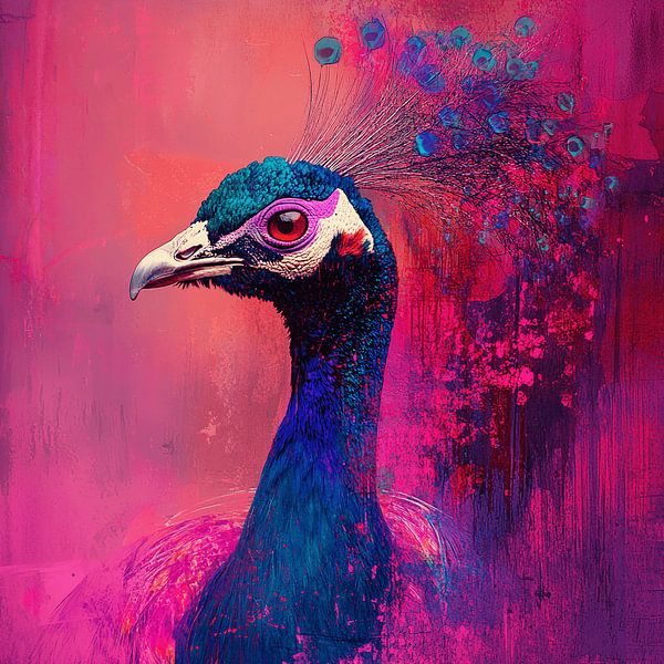 Pauw in roze van DiaSphera