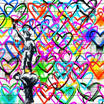 Hommage - We hebben liefde nodig - Liefde Pop Art van Felix von Altersheim