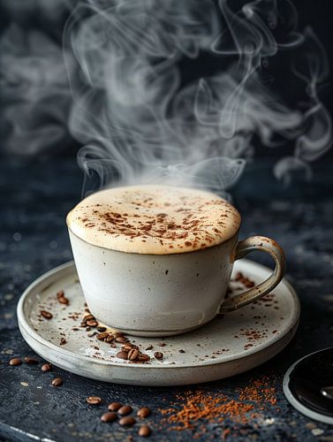 kop koffie of cappuccino drinken