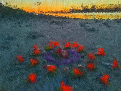 Mandala van vuurbloemen