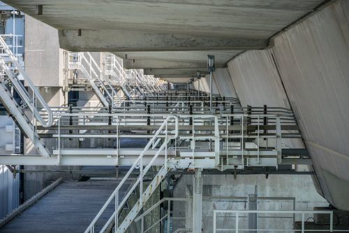 Technisch patroon op de Oosterscheldekering