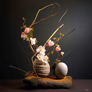 ikebana (japanse bloemsierkunst) sur Gelissen Artworks