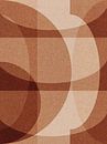 Moderne abstracte geometrische collage in terra en aardetinten nr. 2 van Dina Dankers thumbnail