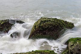 Wilde Golven over rotsen