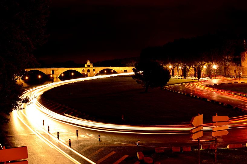 Avignon at Night in Long Exposure - Illuminated Urban Glow by Carolina Reina Photography