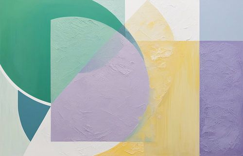 Geometrische abstractie in zachte tinten
