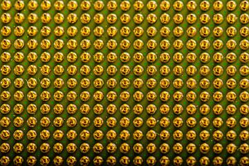 Processor pins in gold - macro shot
