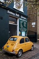Fiat at garage in Nothing Hill London