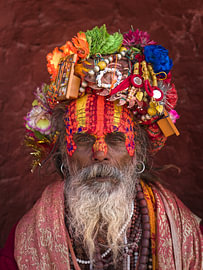 Holy man in Nepal by Stefan Preiss