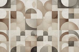 Mid Century Moderne abstrakte zeitgenössische Kunst in Erdfarben