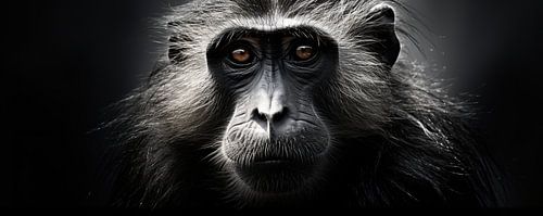 Affe Schwarz und Weiß