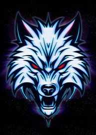 ein Wolf mit roten Augen von irvan halim