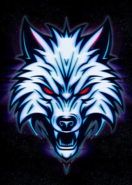 a wolf with red eyes by ahmad hanan attaki