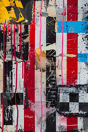Neon Pink Drips – Urbane Mixed-Media Collage von Dave Schloffi