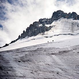 Grimpeurs en route vers le sommet de Grand Montets sur Febe Waasdorp