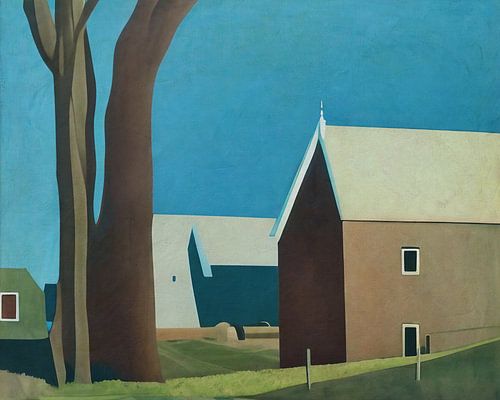 Dorpsgezicht van enkele huizen