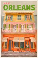 New Orleans Louisiana Vintage Reiseplakat