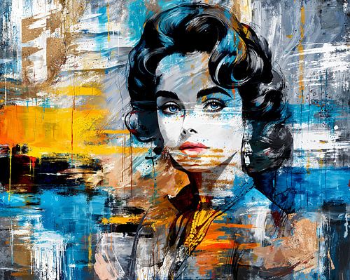 Blue Eyes Beauty a Classic Retro Portrait