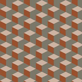 70s retro geometric pattern no. 10 by Dina Dankers