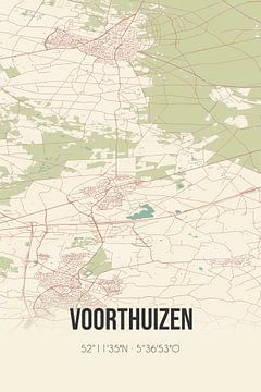 Carte ancienne de Voorthuizen (Gelderland) sur Rezona