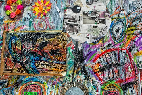 Straatkunst in Brick Lane in Londen