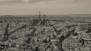panorama en noir et blanc de Paris