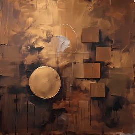 Abstrakte Goldene Sonne