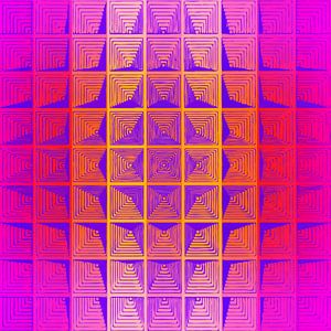 Retro Abstraktion inspiriert von Mondrian und Panton