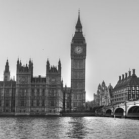 Gros plan du palais de Westminster sur Jarrik Bijsterbosch