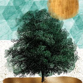 Tree with roots by Jadzia Klimkiewicz