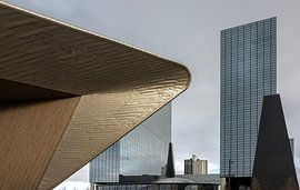 Golden view of Rotterdam Central Station and Delftse Poort by Gelein Jansen