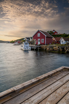 Sonnenuntergang über Flekkerøy | Kristiansand, Norwegen