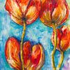 Tulipes rouges de Hollande sur Ineke de Rijk