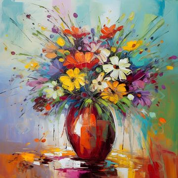 Flower Painting | Abstract Painting | AI Art by AiArtLand