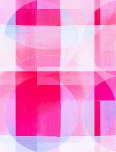 Abstrakte Bauhaus Formen Magenta