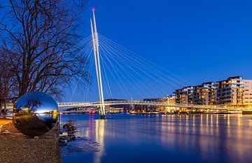 Drammen and the Ypsilon Bridge, Norway by Adelheid Smitt